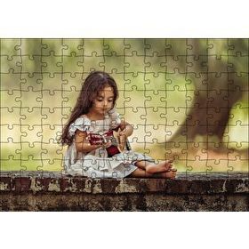 Cakapuzzle Gitar Çalan Çocuk 120 Parça Ahşap Puzzle