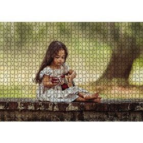 Cakapuzzle Gitar Çalan Çocuk 120 Parça Ahşap Puzzle