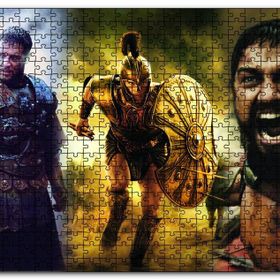 Cakapuzzle Gladyatör Troy ve 300 Spartalı Kompozisyon Mdf 1000 Parça Puzzle