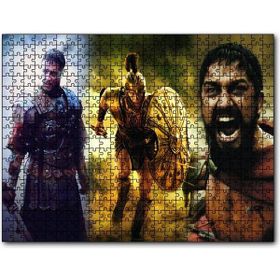 Cakapuzzle Gladyatör Troy ve 300 Spartalı Kompozisyon Mdf 1000 Parça Puzzle