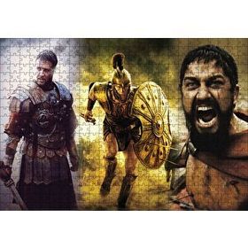 Cakapuzzle Gladyatör Troy ve 300 Spartalı Kompozisyon Mdf 500 Parça Puzzle