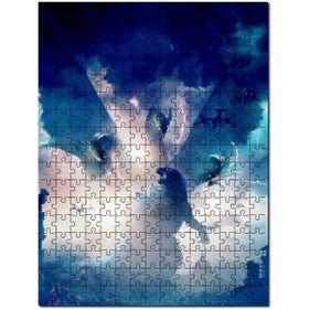 Cakapuzzle Godzilla Canavarlar Kralı Film 2019 Görsel Mdf 1000 Parça Puzzle