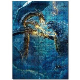 Cakapuzzle Godzilla Canavarların Kralı Film Görseli 120 Parça Ahşap Puzzle