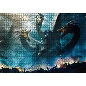 Cakapuzzle Godzilla Kral Ghidorah Son Savaş Ahşap 1000 Parça Puzzle