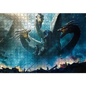 Cakapuzzle Godzilla Kral Ghidorah Son Savaş Ahşap 500 Parça Puzzle