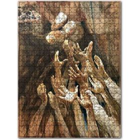 Cakapuzzle Göğe Uzanan Eller Ahşap 500 Parça Puzzle
