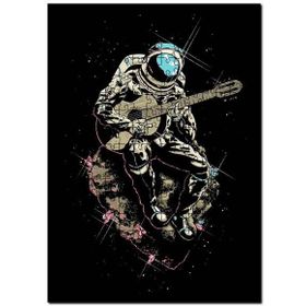 Cakapuzzle Göktaşı Üstünde Gitar Çalaın Astronot Mdf 1000 Parça Puzzle