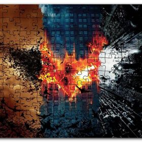 Cakapuzzle Göktelenler Batman Kara Şövalye Yarasa Sembolü Mdf 120 Parça Puzzle