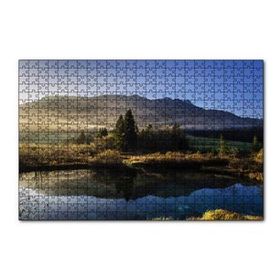 Cakapuzzle Göl Ağaçlar ve Sisli Tepeler 120 Parça Ahşap Puzzle