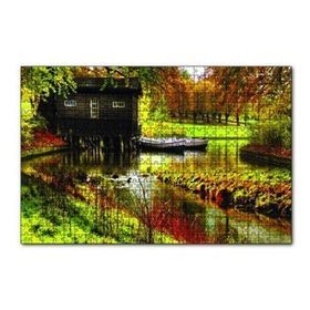 Cakapuzzle Göl Evi Kayık 120 Parça Ahşap Puzzle