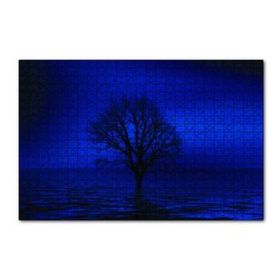 Cakapuzzle Göl İçinde Kury Ağaç 120 Parça Ahşap Puzzle