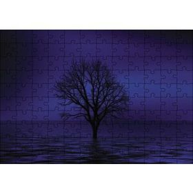 Cakapuzzle Göl İçinde Kury Ağaç 120 Parça Ahşap Puzzle