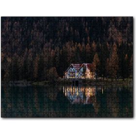 Cakapuzzle Göl Kenarındaki Villa ve Sık Ağaçlar Mdf 120 Parça Puzzle
