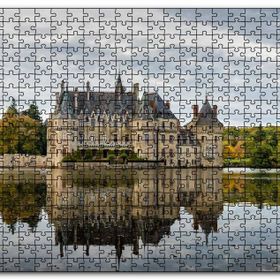Cakapuzzle Göl Kıyısındaki Görkemli Şato Mdf 120 Parça Puzzle