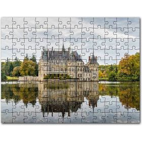 Cakapuzzle Göl Kıyısındaki Görkemli Şato Mdf 120 Parça Puzzle