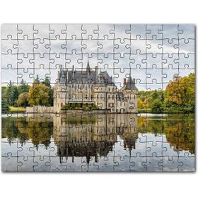 Cakapuzzle Göl Kıyısındaki Görkemli Şato Mdf 120 Parça Puzzle