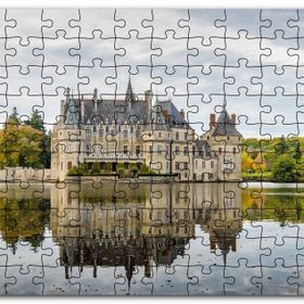 Cakapuzzle Göl Kıyısındaki Görkemli Şato ve Orman Mdf 255 Parça Puzzle