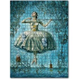 Cakapuzzle Göl Üzerinde Keman Çalan Balerin 120 Parça Ahşap Puzzle