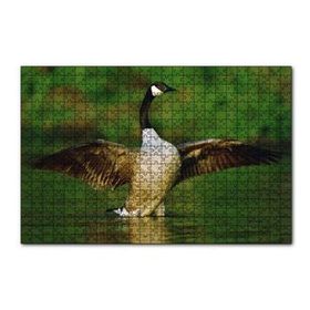 Cakapuzzle Gölde Kanatlarını Açmış Kaz 120 Parça Ahşap Puzzle