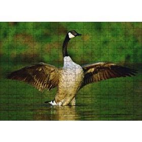 Cakapuzzle Gölde Kanatlarını Açmış Kaz 120 Parça Ahşap Puzzle