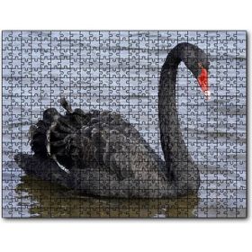 Cakapuzzle Göldeki İhtişamlı Siyah Kuğu Mdf 500 Parça Puzzle