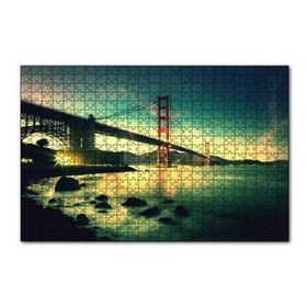 Cakapuzzle Golden Gate Köprüsü Dijital Art 120 Parça Ahşap Puzzle