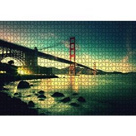 Cakapuzzle Golden Gate Köprüsü Dijital Art 120 Parça Ahşap Puzzle