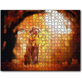 Cakapuzzle Golden Retriever Sonbahar Yaprakları 255 Parça Puzzle