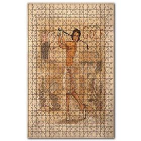 Cakapuzzle Golfcu Kadın Afişi Görseli Ahşap 1000 Parça Puzzle