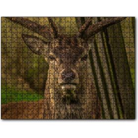 Cakapuzzle Görkemli Geyik Yakın Çekim Mdf 500 Parça Puzzle