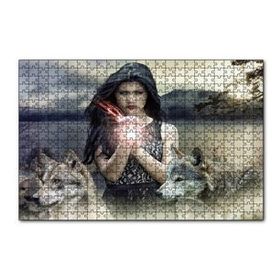 Cakapuzzle Gotik Kız Kurtlar ve Sisli Tepeler 120 Parça Ahşap Puzzle