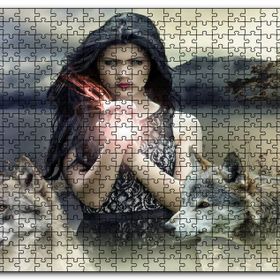 Cakapuzzle Gotik Kız Kurtlar ve Sisli Tepeler Mdf 120 Parça Puzzle