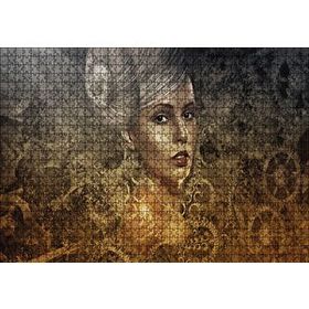 Cakapuzzle Gotik Steampunk Portre Kadın Genç Ahşap 1000 Parça Puzzle
