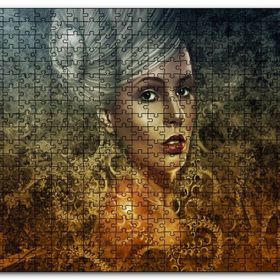 Cakapuzzle Gotik Steampunk Portre Kadın Genç Ahşap 255 Parça Puzzle