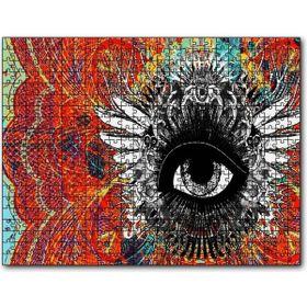 Cakapuzzle Göz ve Sürreal Objeler Kompozisyon Mdf 500 Parça Puzzle