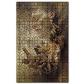 Cakapuzzle Gözleri Kapalı Adam ve Avucunda İnsanlar 120 Parça Ahşap Puzzle