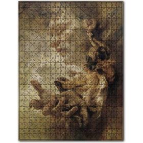 Cakapuzzle Gözleri Kapalı Adam ve Avucunda İnsanlar Ahşap 1000 Parça Puzzle