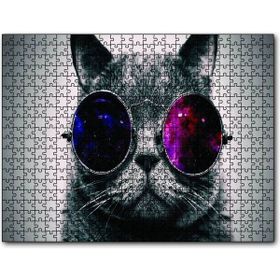 Cakapuzzle Gözlüklü Kedi 500 Parça Puzzle