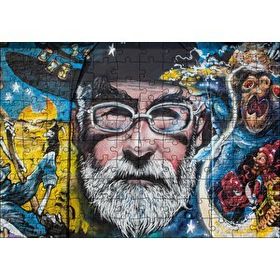 Cakapuzzle Gözlüklü Sakallı Adam Duvar Boyama 120 Parça Ahşap Puzzle