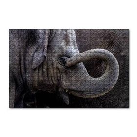 Cakapuzzle Gözünü Kaşıyan Fil Yakın Çekim 120 Parça Ahşap Puzzle
