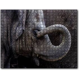 Cakapuzzle Gözünü Kaşıyan Fil Yakın Çekim Mdf 120 Parça Puzzle