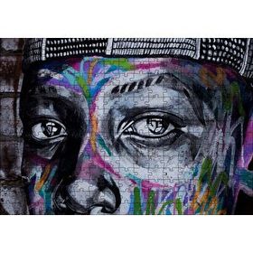 Cakapuzzle Grafiti Gözler Sokak Sanatı Görsel 120 Parça Ahşap Puzzle