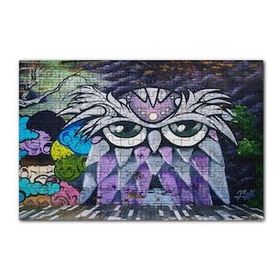 Cakapuzzle Grafiti Sokak Sanatı Baykuş Görseli 120 Parça Ahşap Puzzle