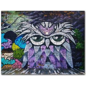 Cakapuzzle Grafiti Sokak Sanatı Baykuş Görseli 500 Parça Puzzle