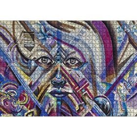 Cakapuzzle Grafiti Sokak Sanatı Yüz Görseli 120 Parça Ahşap Puzzle
