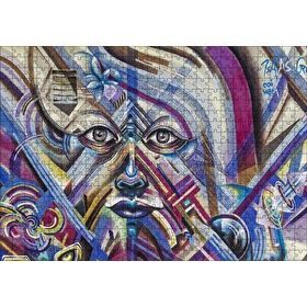 Cakapuzzle Grafiti Sokak Sanatı Yüz Görseli 500 Parça Puzzle