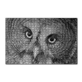 Cakapuzzle Gri Baykuş Yüz Yakın Çekim 120 Parça Ahşap Puzzle