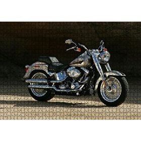 Cakapuzzle Gri Harley Davidson Motorsiklet 1000 Parça Ahşap Puzzle