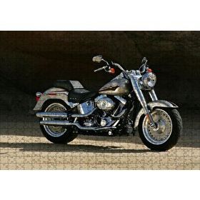Cakapuzzle Gri Harley Davidson Motorsiklet 120 Parça Ahşap Puzzle