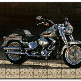 Cakapuzzle Gri Harley Davidson Motorsiklet Mdf 120 Parça Puzzle